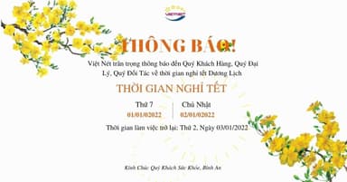 Viet Net – Thông Báo Nghỉ Tết Dương Lịch