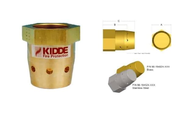 90-1940XX-XXX – Đầu Phun Khí Discharge Nozzle 360 Deg Kidde