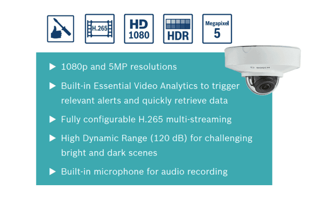 Camera Bosch NDV-3502-F02 2MP HDR 130° IK08 ảnh 2