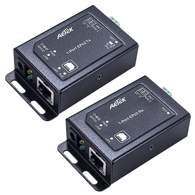 Bộ kit EPo2 AETEK 2E10-110 kit A truyền Ethernet và PoE qua 2 dây, kèm nguồn 65W