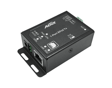 Bộ chuyển đổi EPo2 V2 AETEK 2E10-110-TX-V2 unmanaged, Ethernet và PoE qua cáp 2 lõi