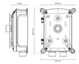 Hộp nguồn vỏ camera AETEK PB-024-2AC vào 115/230VAC, ra 24VAC/6A cho dòng A10/P20 – ảnh 2