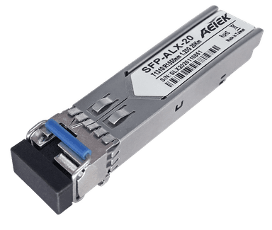 Module SFP Bidi AETEK SFP-ALX-20 cho uplink quang switch PoE, 100M/1G/1.25G