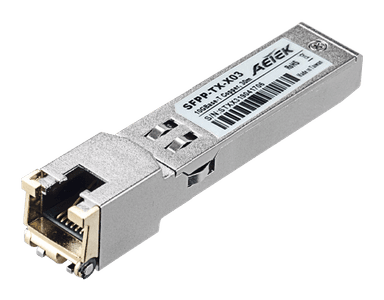 Module SFP+ đồng AETEK SFPP-TX-X03 10Gbps cổng RJ45, chuẩn 802.3an, tới 30m