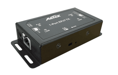 Bộ phát EPoT AETEK TE10-110-TX-V2 kéo cáp mạng Cat.5e/6 tới 1200m, 1 cổng RJ-45 PoE