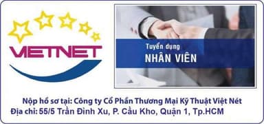 Viet Net Tuyển Dụng Nhân Sự năm 2020 làm việc tại Hồ Chí Minh và Hà Nội