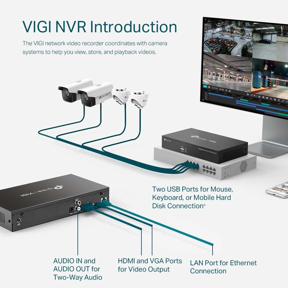 Đầu ghi hình Camera TP-Link VIGI NVR1008H – Đầu ghi camera IP 8 kênh giá rẻ