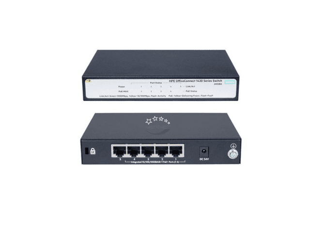 Switch HPE 1420-5G-POE+ 32W – JH328A – Thiết Bị Chuyển Mạch HP ảnh 3