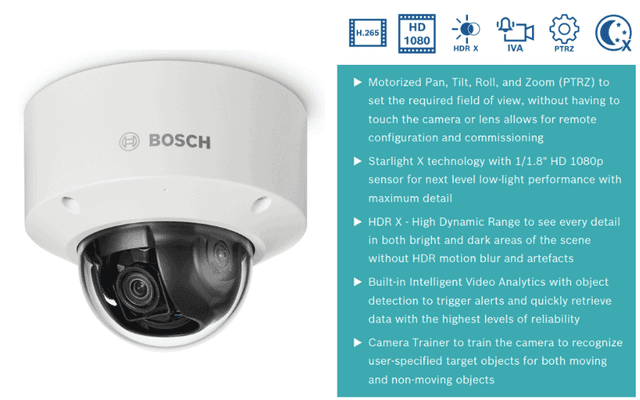 Camera Bosch NDV-8502-RX 2MP HDR X 4.4-10mm PTRZ ảnh 2