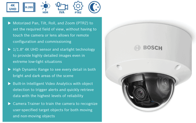 Camera Bosch NDV-8504-R 8MP HDR 3.9-10mm PTRZ ảnh 2