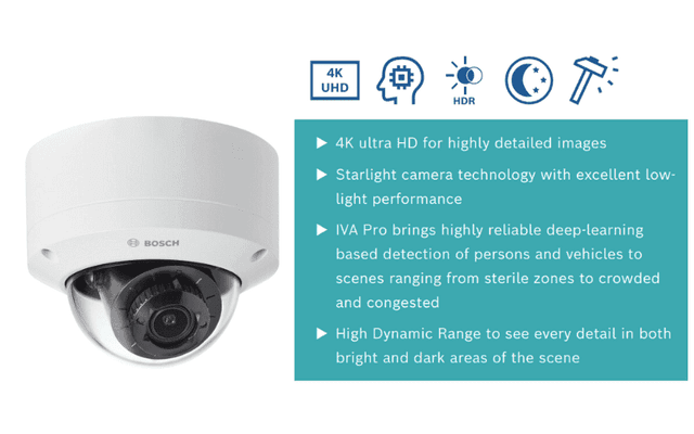 Camera Bosch NDV-5704-A Fixed dome 8MP ảnh 2