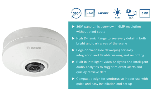 Camera Bosch NDS-5703-F360 Fixed dome 6MP 360º ảnh 2