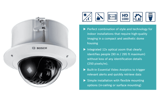 NDP-4502-Z12C PTZ dome 2MP 12x clear indoor in-ceiling ảnh 2