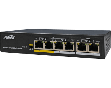 Switch PoE AETEK C11-042-30-065 unmanaged cho nhà ở, cửa hàng, chế độ EX 250m