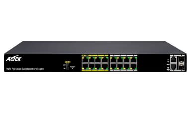 Switch PoE AETEK C11-162-30-250 dòng C11, thay bộ kéo dài PoE bằng chế độ EX 250m