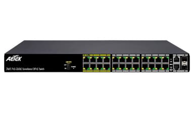 Switch PoE AETEK C11-242-30-380 EXPoE trong nhà cho tủ rack trung tâm, chế độ EX
