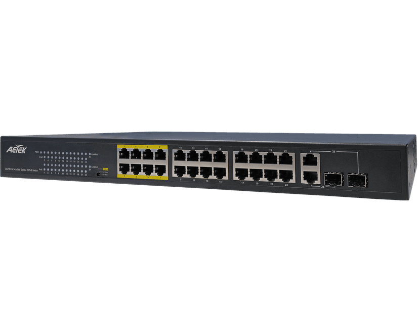 Switch PoE không quản lý AETEK C11-242-31-380-V2 dòng C11 V2, EXPoE cho dự án lớn