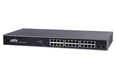 Switch Smart PoE L2 AETEK C50-242-30-370 24 cổng Gigabit, 2 khe SFP, tổng PoE 370W
