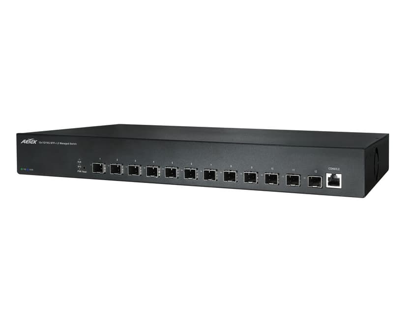 Switch gốc 10G AETEK C60-00B-01 12 cổng SFP+, quản lý NTS L2 cho dòng H60/D60/C60