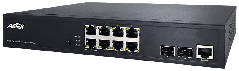 Switch PoE quản lý L2 AETEK C60-082-30-130 dòng C60 PRO, dễ dùng cho người mới