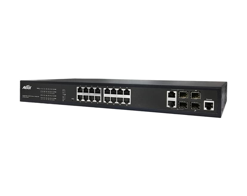 Switch PoE Gigabit quản lý AETEK C60-164-30-250-V2, SFP uplink, giám sát lưu lượng