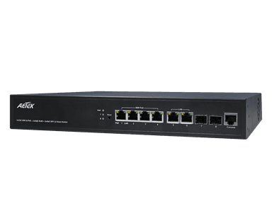 Switch PoE có quản lý AETEK C62-044-91-380 L2 PRO, PoE bt, quản lý camera ONVIF