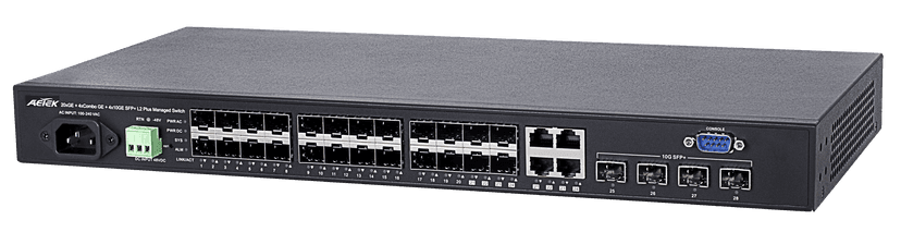 Switch Master L2+ AETEK C70-00F-01 20 cổng SFP, 4 combo, 4 SFP+ 1G/10G