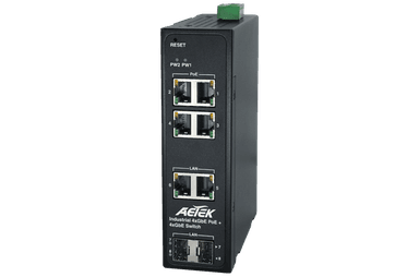 Switch PoE công nghiệp AETEK D40-044-30 4 cổng Gigabit PoE 30W, tổng 120W