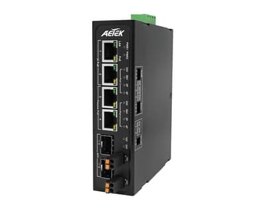 Switch PoE công nghiệp AETEK D42-042-91 PoE bt 90W, PoE thụ động, đầu ra 12/24VDC