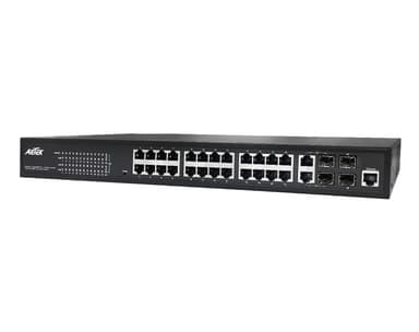 Switch PoE công nghiệp AETEK D60-244-30 24 cổng Gigabit PoE, 2 combo + 2 SFP