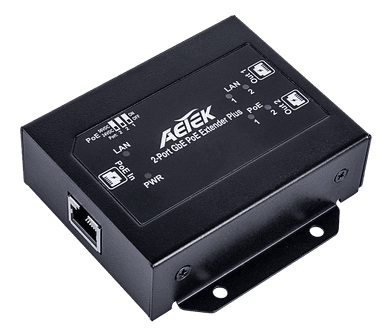 Bộ mở rộng PoE Gigabit AETEK E59-602 trong nhà tới 500m, tích hợp bộ tăng áp