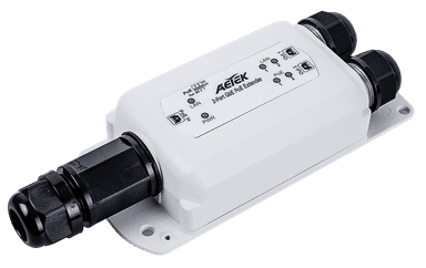 PoE Extender ngoài trời AETEK E69-102 chuẩn IP67, ghép chuỗi tới 300m