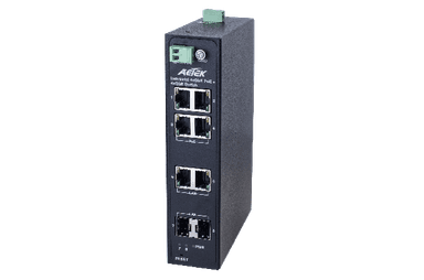 Switch PoE công nghiệp AETEK H30-044-30 4 cổng Gigabit PoE+ 30W, tổng 120W, 2 SFP