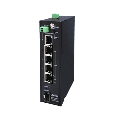 Switch PoE công nghiệp AETEK H32-042-30-V2 cổng PoE thụ động 24V/56V chỉnh được
