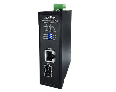 Bộ chuyển đổi quang điện PoE+ AETEK M30-011-30 Gigabit, 1 SFP + 1 RJ45 802.3at