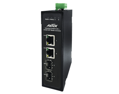 Bộ chuyển đổi quang điện AETEK M30-022-01 Gigabit công nghiệp, 2 SFP + 2 RJ45