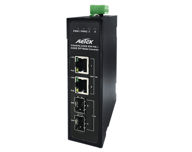 Bộ chuyển đổi quang điện PoE AETEK M30-022-90 Gigabit 95W PoH, 2 SFP + 2 RJ45