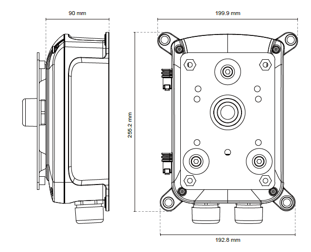 Hộp nguồn vỏ camera AETEK PB-024-2AC vào 115/230VAC, ra 24VAC/6A cho dòng A10/P20 – ảnh 2