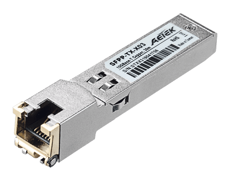 Module SFP+ đồng AETEK SFPP-TX-X03 10Gbps cổng RJ45, chuẩn 802.3an, tới 30m
