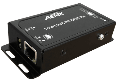 Bộ thu EPoT AETEK TE11-110-RX cấp nguồn từ switch PoE, cổng LAN PoE PD, 1.200m