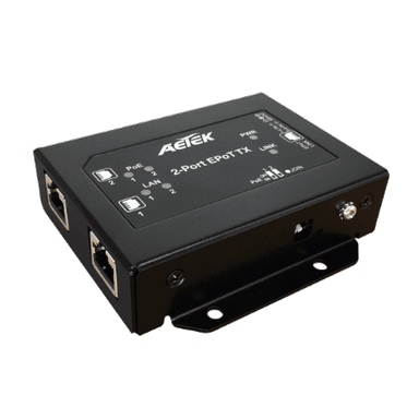 Bộ phát EPoT AETEK TE12-120-TX 1-to-2, 2 cổng PoE cho 2 camera, 500m, PoE 25W