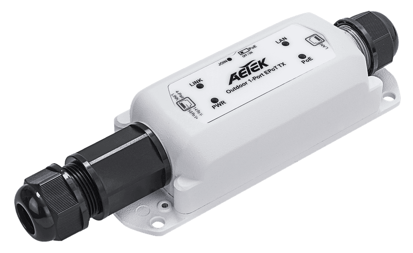 Bộ phát EPoT ngoài trời AETEK TE22-110-TX-V2 cáp STP/FTP, IP67, IK10, chống xung 6KV