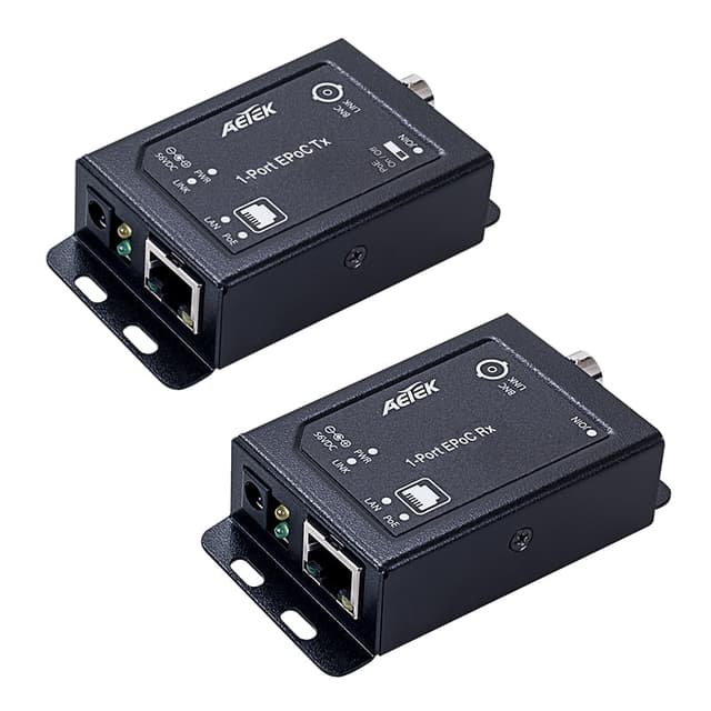 Bộ kit EPoC AETEK XE10-110 kit A Ethernet và PoE qua cáp đồng trục RG6 tới 1.200m