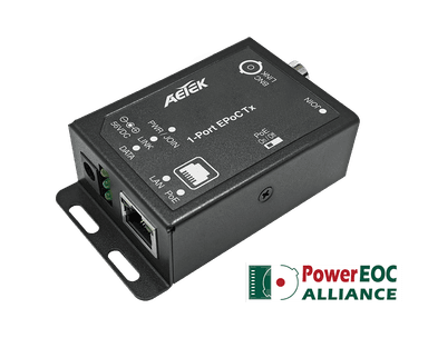 Bộ phát EPoC AETEK XE10-110-TX-V2 1 cổng BNC, 1 cổng RJ-45 PoE, kết nối 1-1
