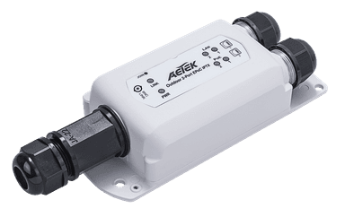 Bộ chuyển đổi EPoC thông minh AETEK XE62-120-TX 1 BNC ra 2 PoE, 500m, bản ngoài trời IP67