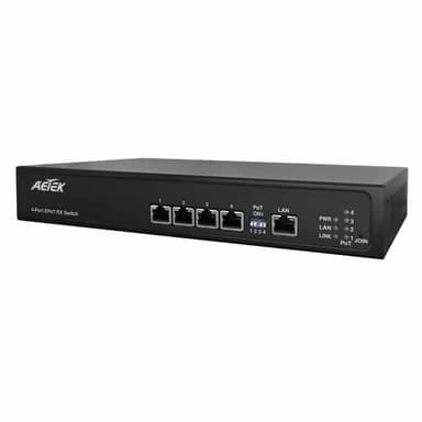 Switch EPoT AETEK XT10-041-250 4 cổng cáp UTP/STP, nguồn 250W, tầm xa 1.200m