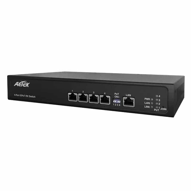 Switch EPoT AETEK XT10-041-250 4 cổng cáp UTP/STP, nguồn 250W, tầm xa 1.200m