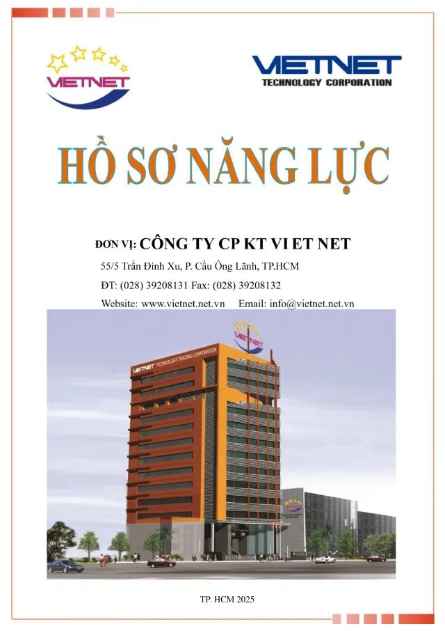 Bìa Hồ sơ năng lực VIET NET