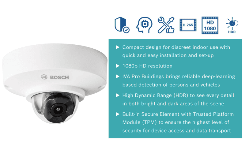 Camera Bosch NUV-3702-F04 Micro dome 2MP ảnh 2
