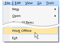 Loi work offline trong outlook 3